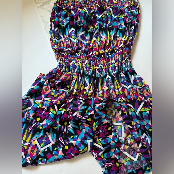 TOXIk Multicolor Strapless Short jumper with front and rear pockets . Size 2X - Picture 9 of 12
